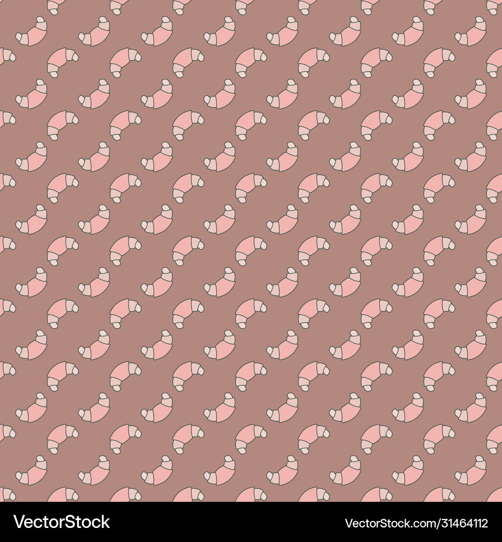 Seamless pattern with simple croissant icon Seamless pattern with simple croissant icon Vector Image