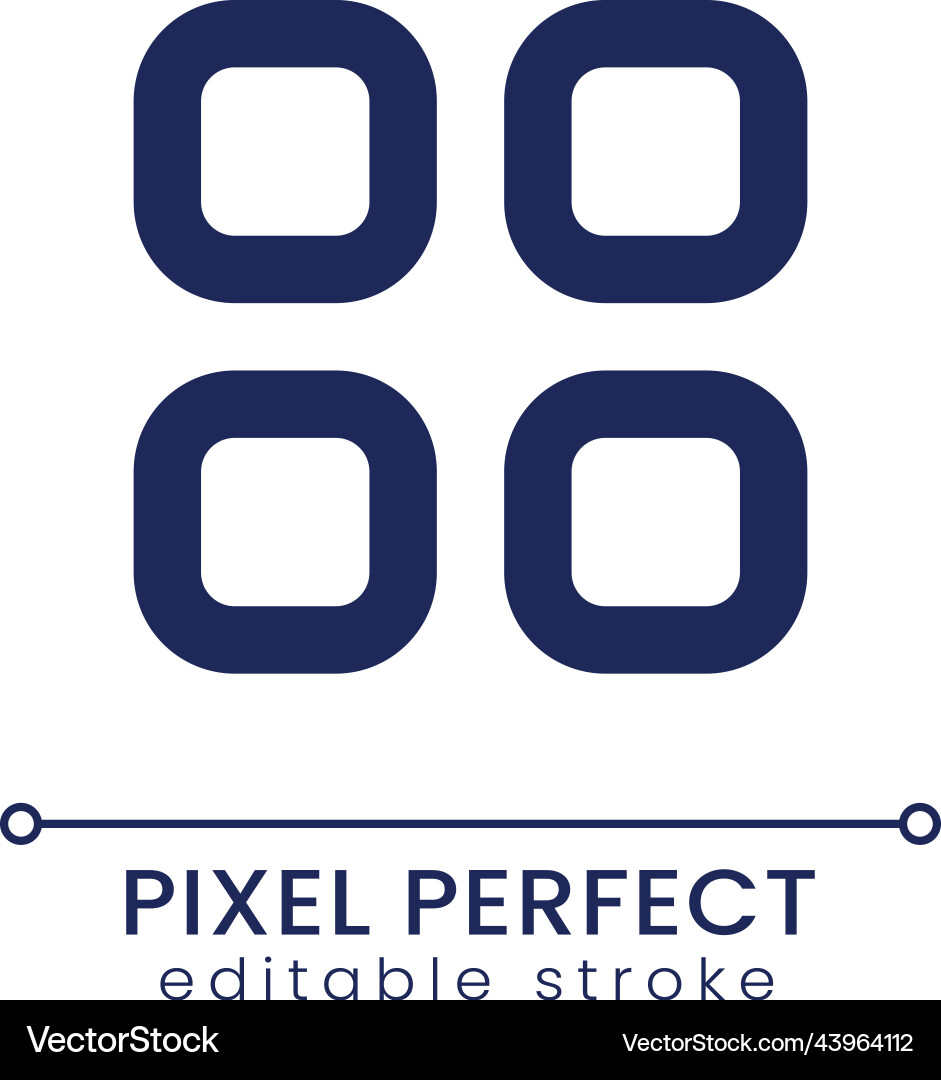Select all items pixel perfect linear ui icon Select all items pixel perfect linear ui icon Vector Image