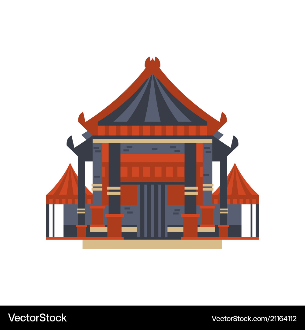 Traditioneller asiatischer Pagodenbau Traditioneller asiatischer Pagodenbau vektorbild