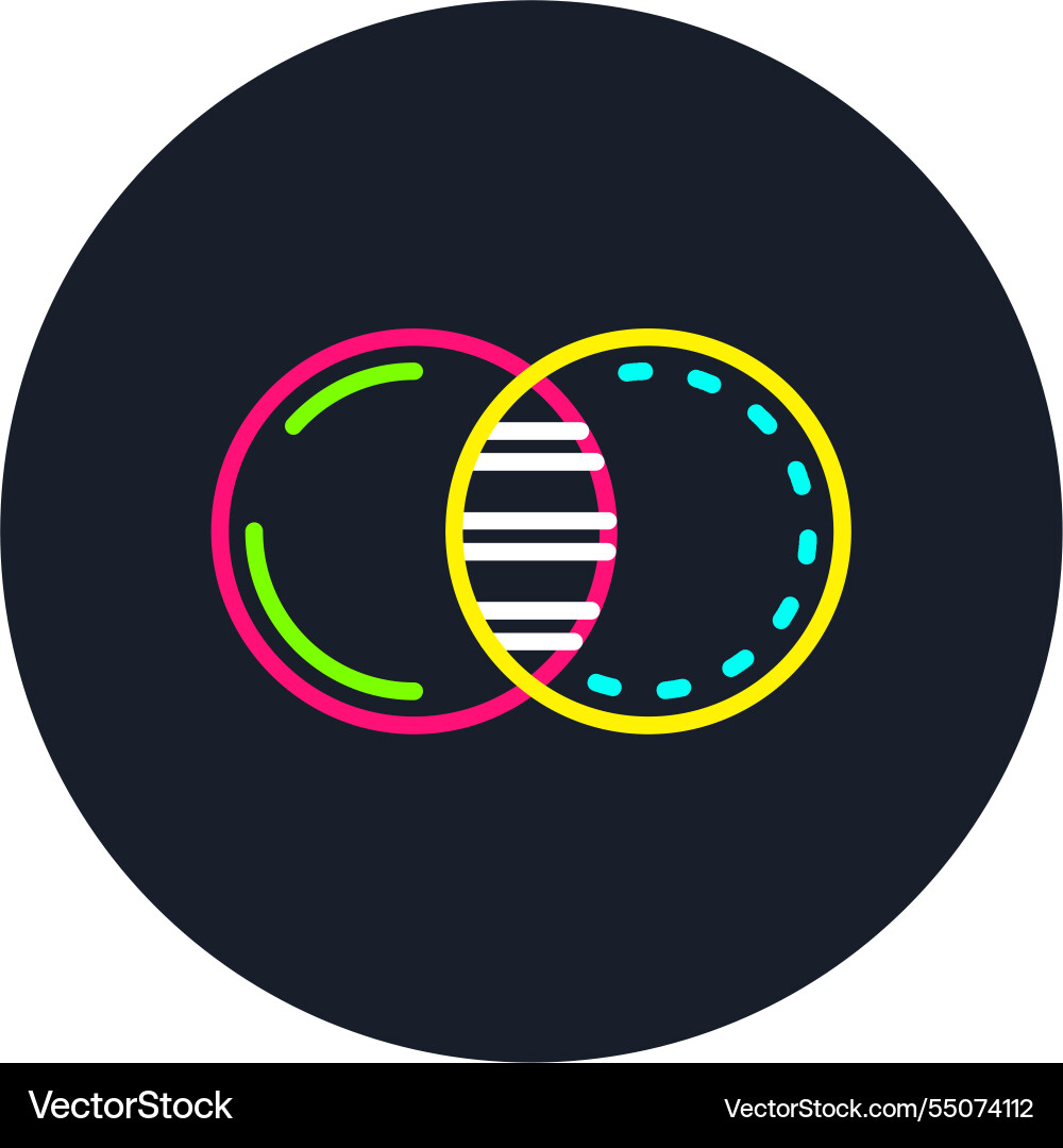 Transparency line multi color icon Vector Image