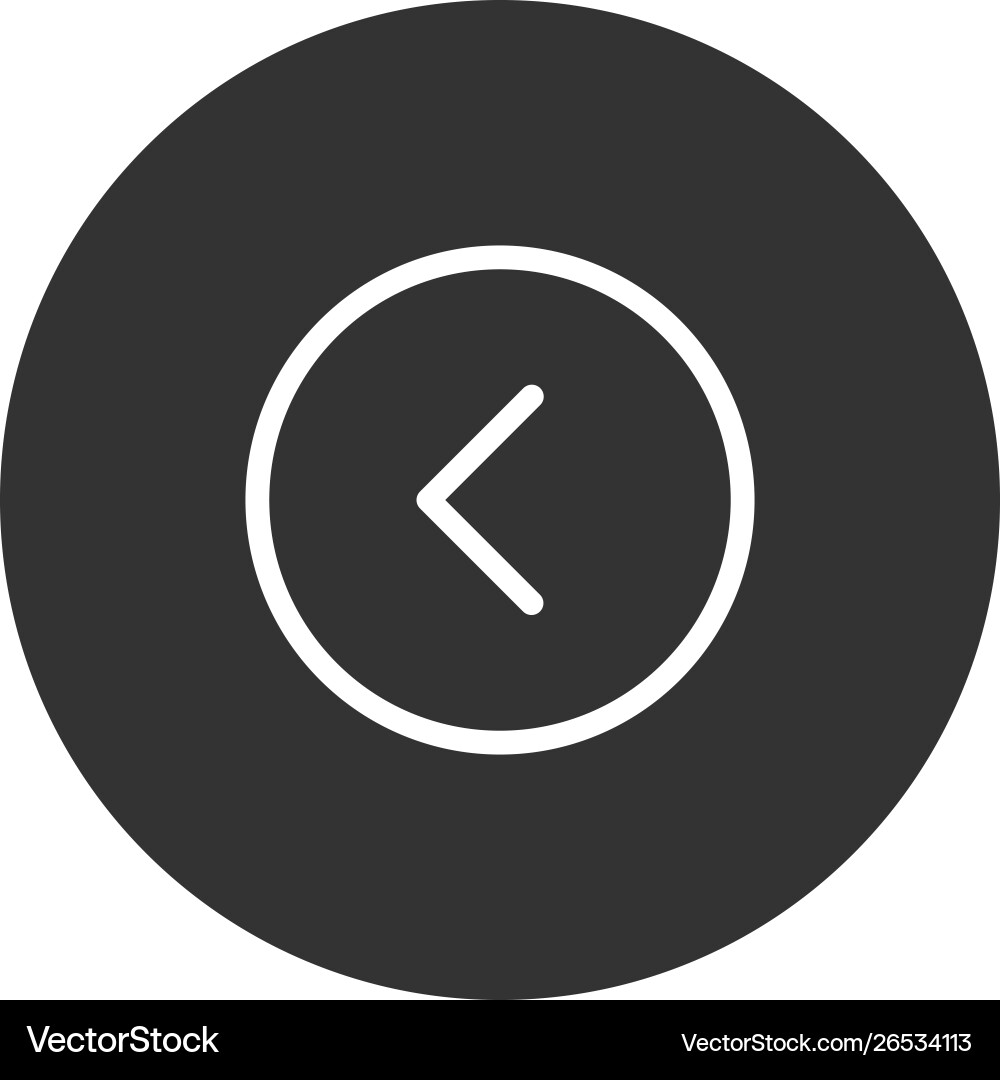 Arrow left icon in modern style for web site vector image