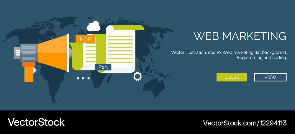 Flat background coding Vector Image