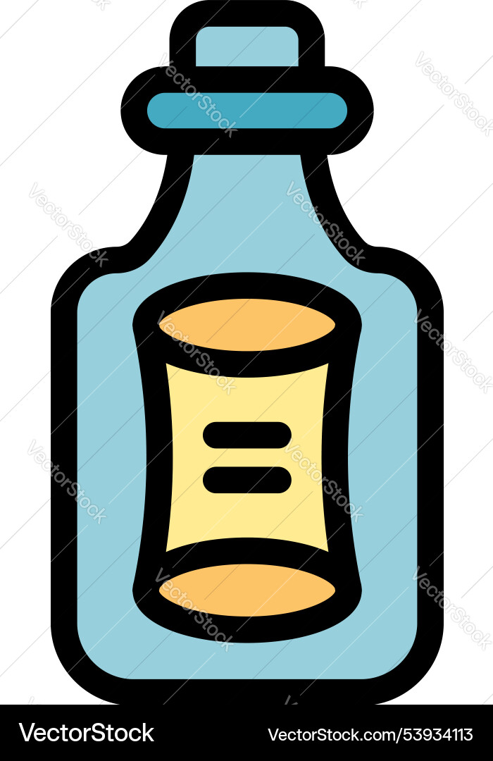 Message in a bottle with cork stopper floating Message in a bottle with cork stopper floating vector image