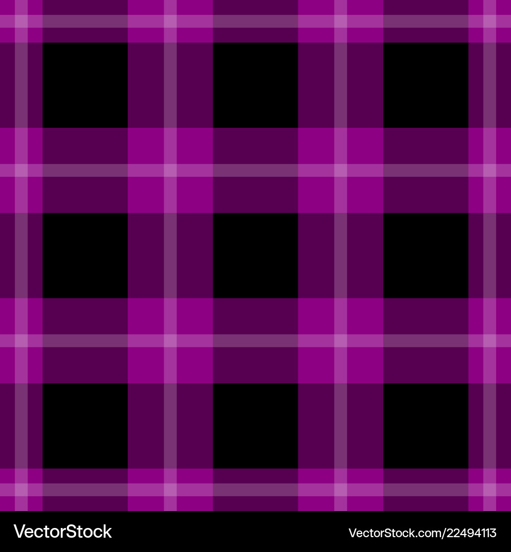 Nahtlose schwarz rosa tartan mit weißen Streifen Vektorbild