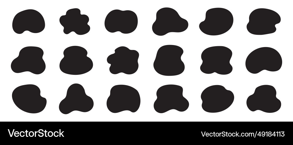 Organic blob shape abstract amoeba irregular Organic blob shape abstract amoeba irregular Vector Image