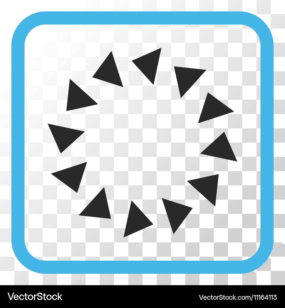 Rotate ccw icon in a frame vector image