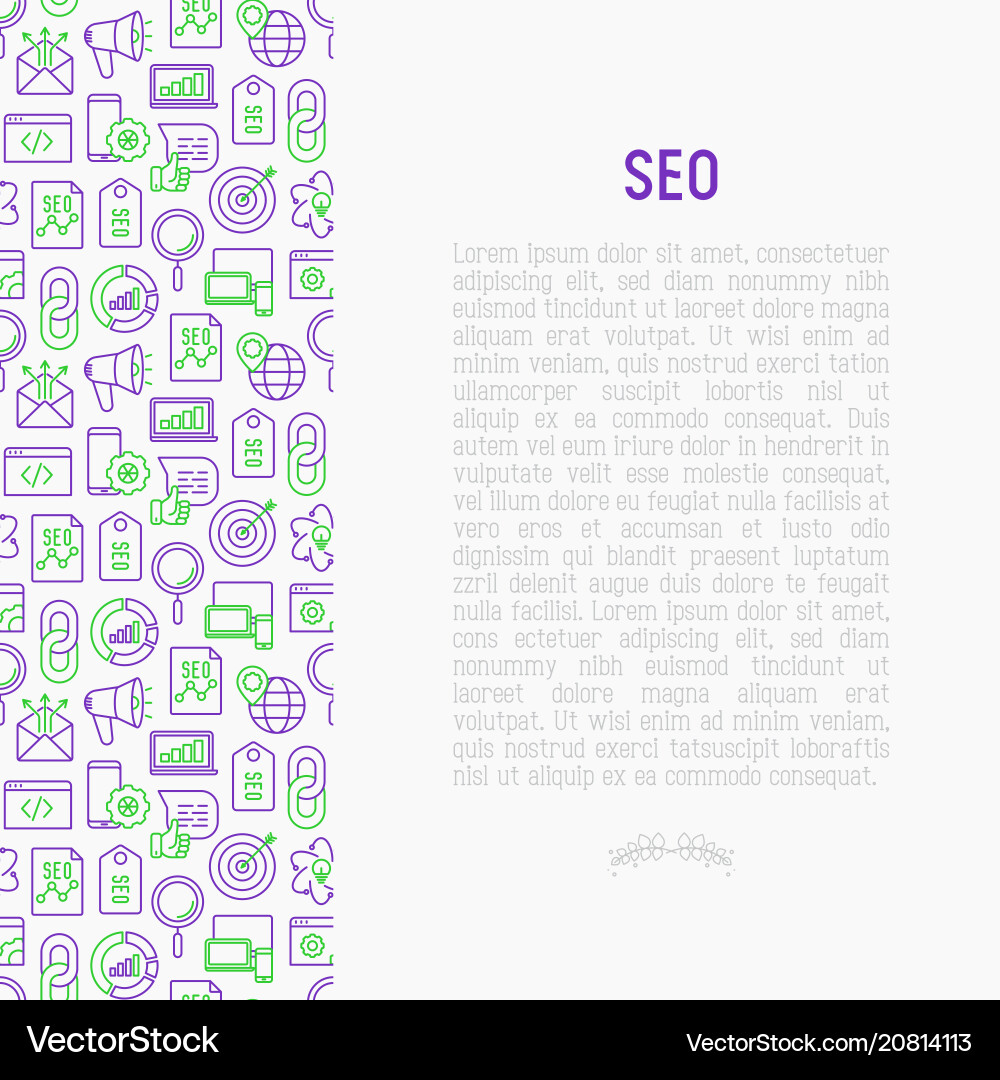 Seo and development concept with thin line icons Seo and development concept with thin line icons vector image