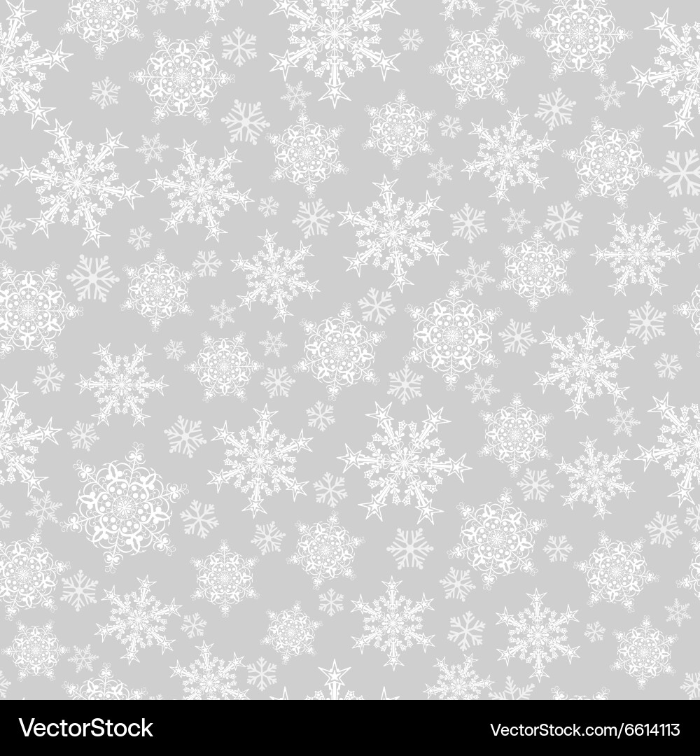 Winter Snowflake Seamless Pattern Vector Image