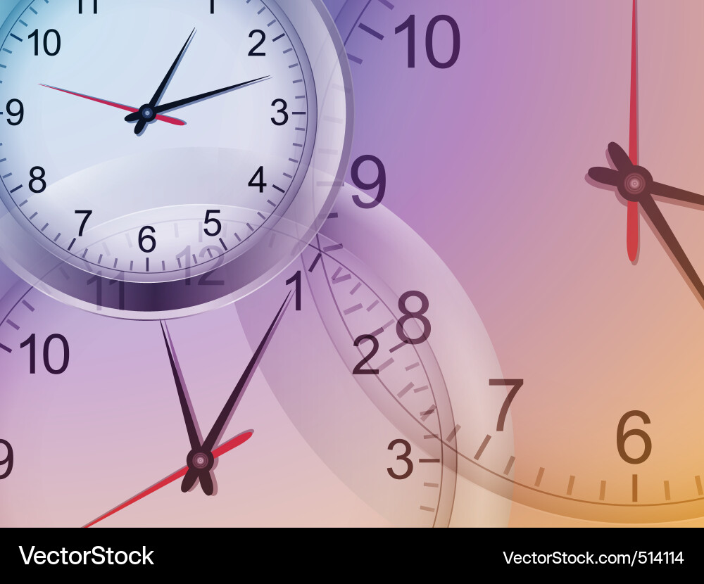 Abstract 3D Clock Display vector image