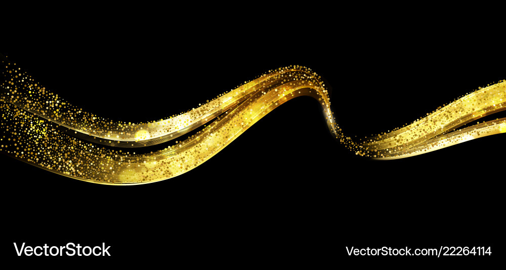 Abstract shiny color gold wave design element Abstract shiny color gold wave design element vector image