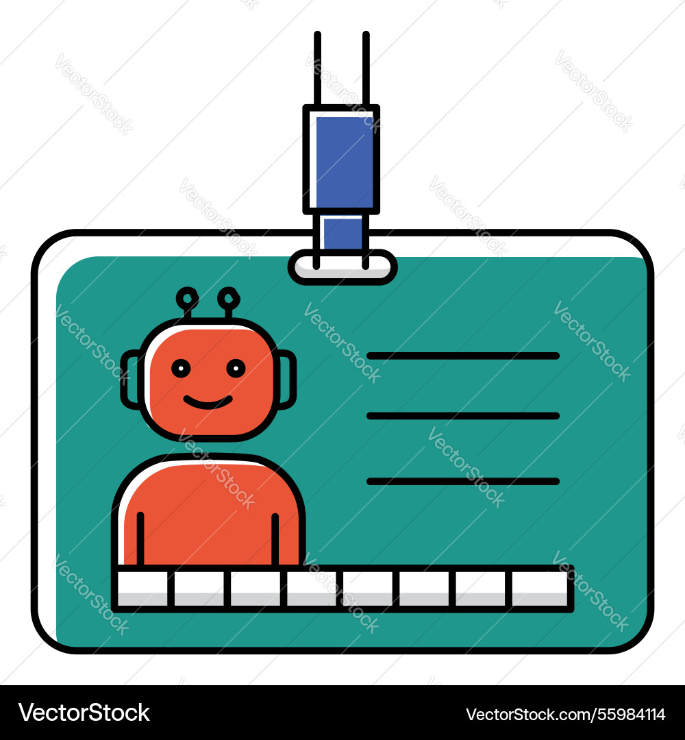 Artificial intelligence access and security badge Artificial intelligence access and security badge vector image