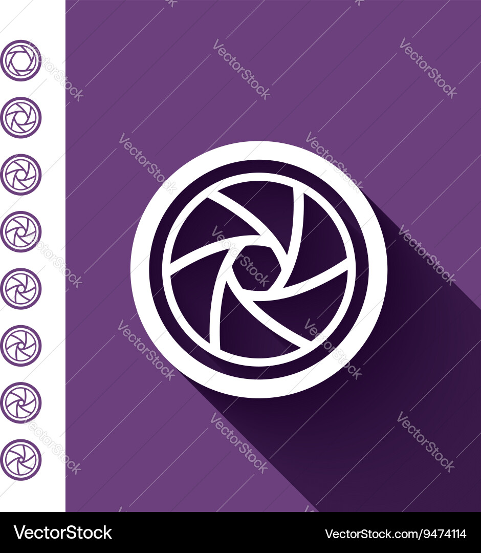 Camera shutter Vector Image