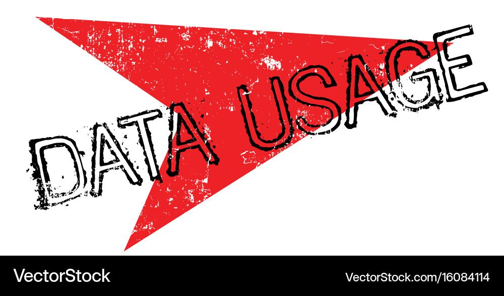 Data usage rubber stamp Vector Image