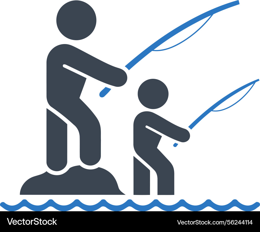 Fischerei Icon Vektorbild