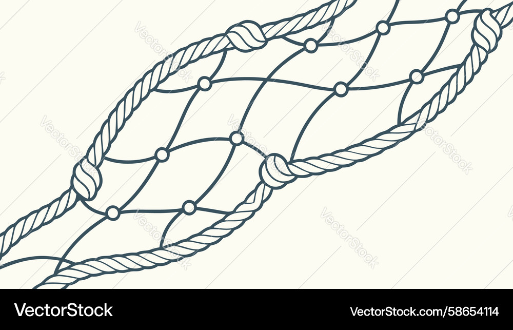 Fishing net or rope design generative ai Vector Image