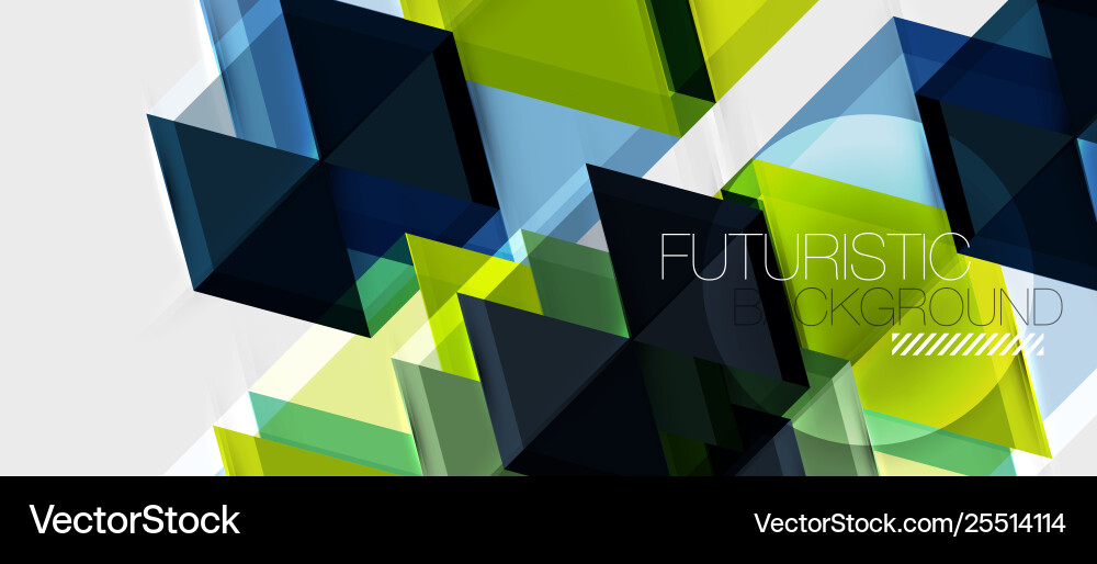 Geometric triangle and hexagon abstract background Vector Image