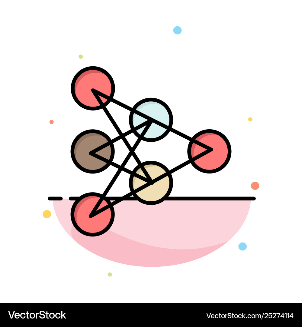 Learning deep algorithm data abstract flat color Learning deep algorithm data abstract flat color vector image