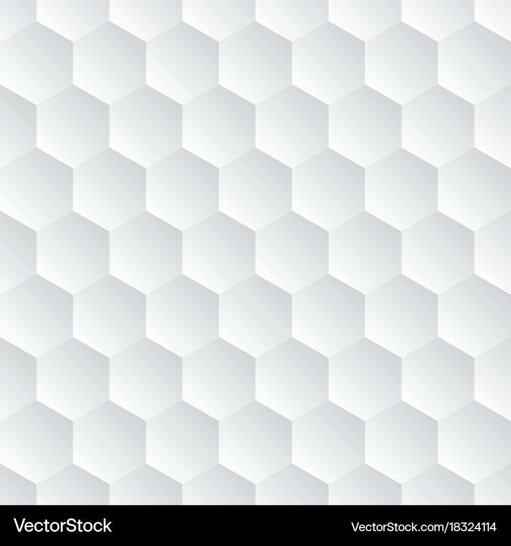 Light grey seamless hexagonal pattern vector image