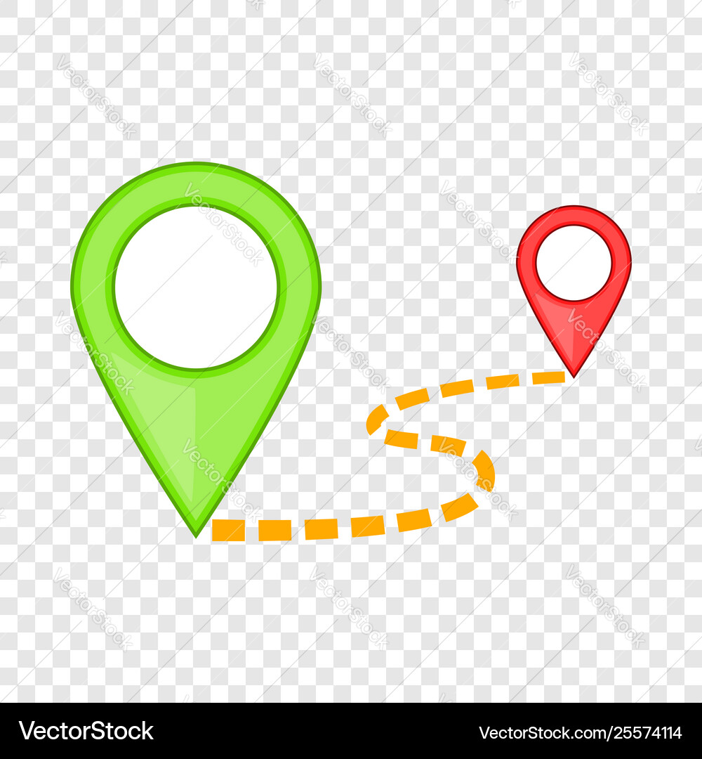 Map pointer icon cartoon style Vector Image