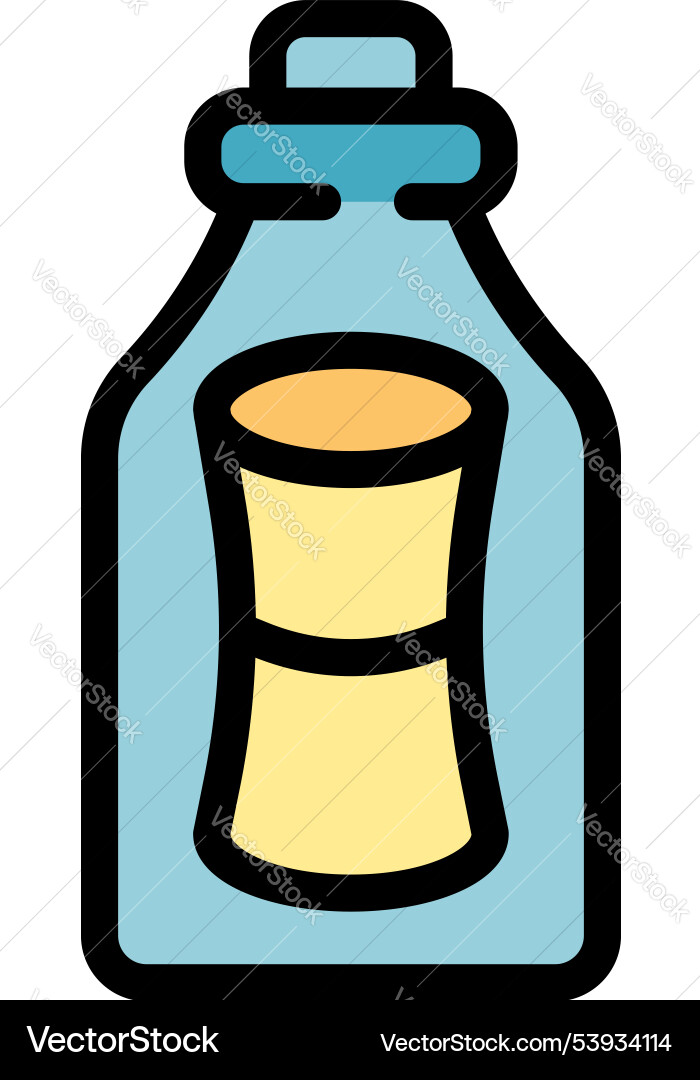 Message in a bottle with cork lid floating Message in a bottle with cork lid floating vector image