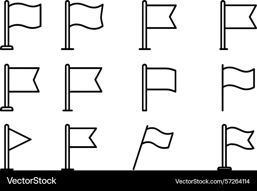 Multiple flag designs displayed in a grid layout Multiple flag designs displayed in a grid layout Vector Image