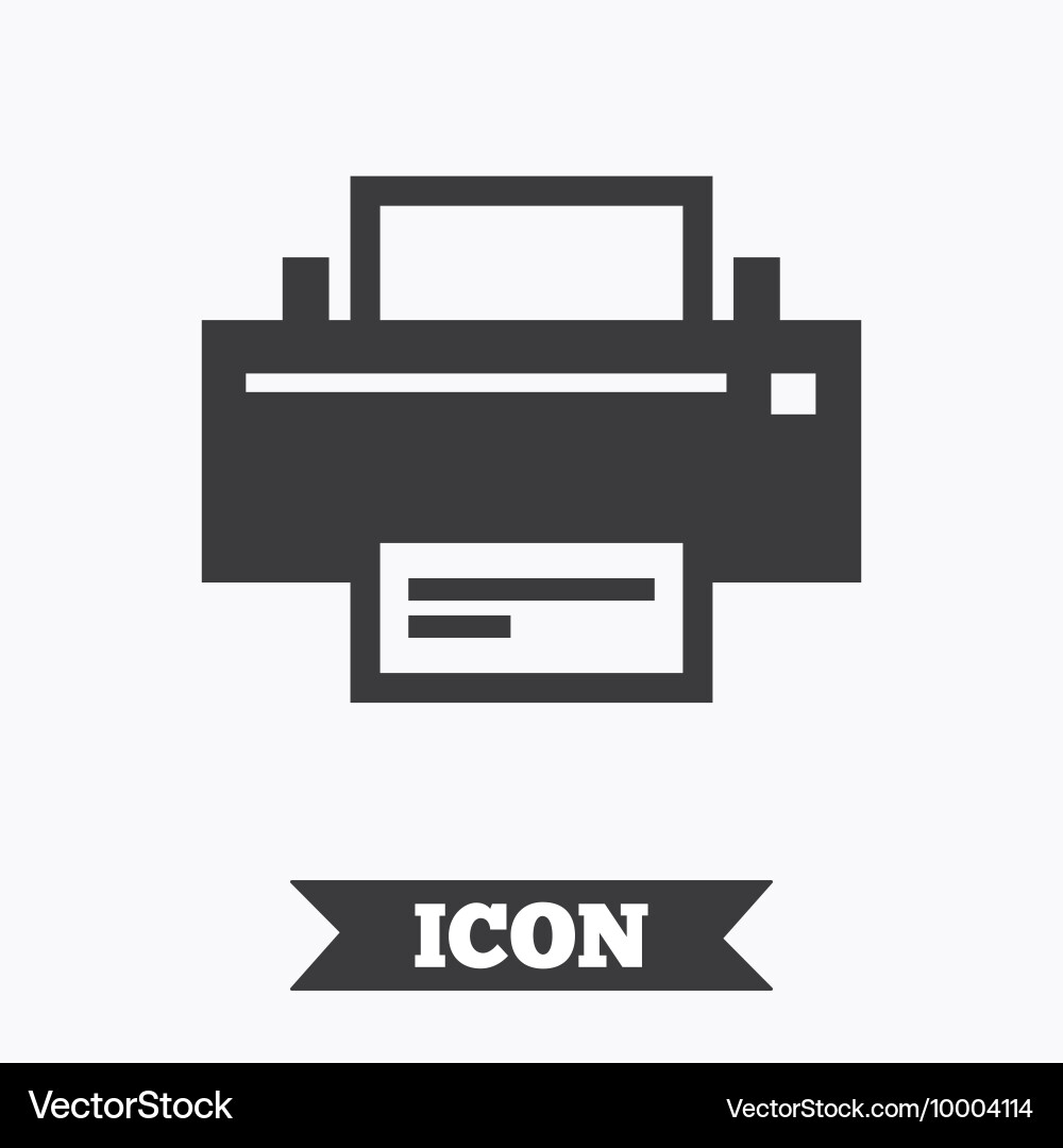 Print sign icon printing symbol Royalty Free Vector Image