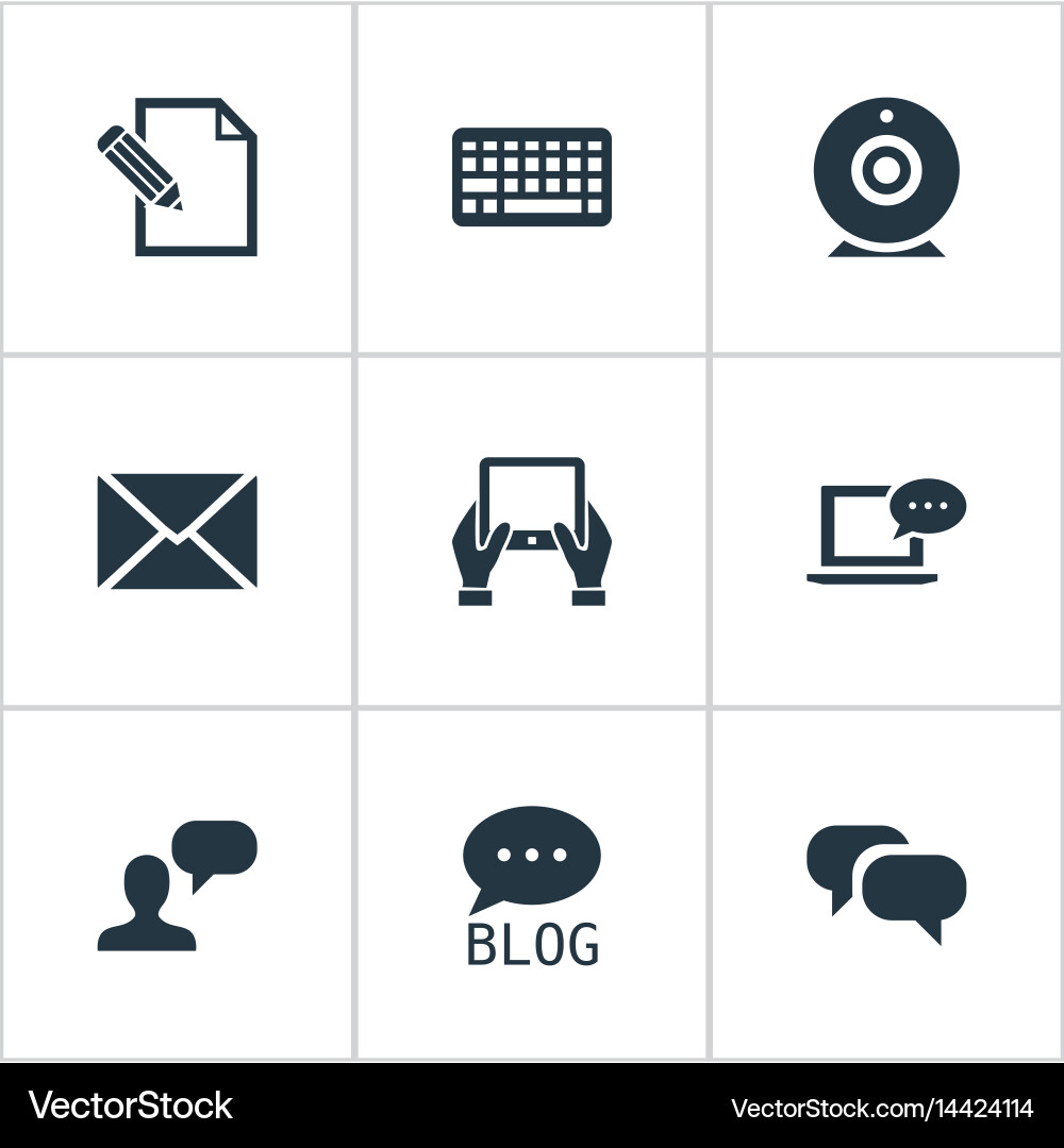 Set of simple user icons vector image