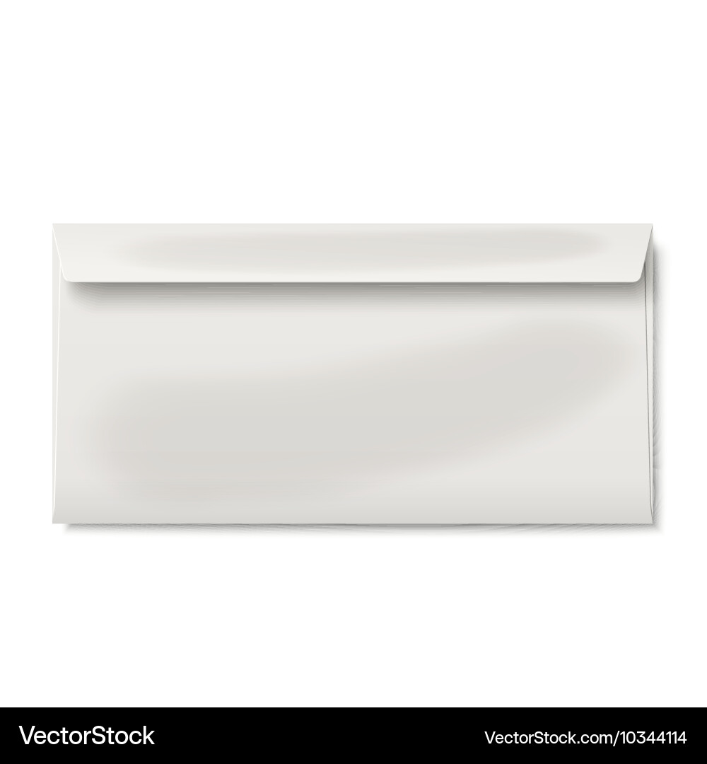 Slightly ajar opened dl envelope Vector Image