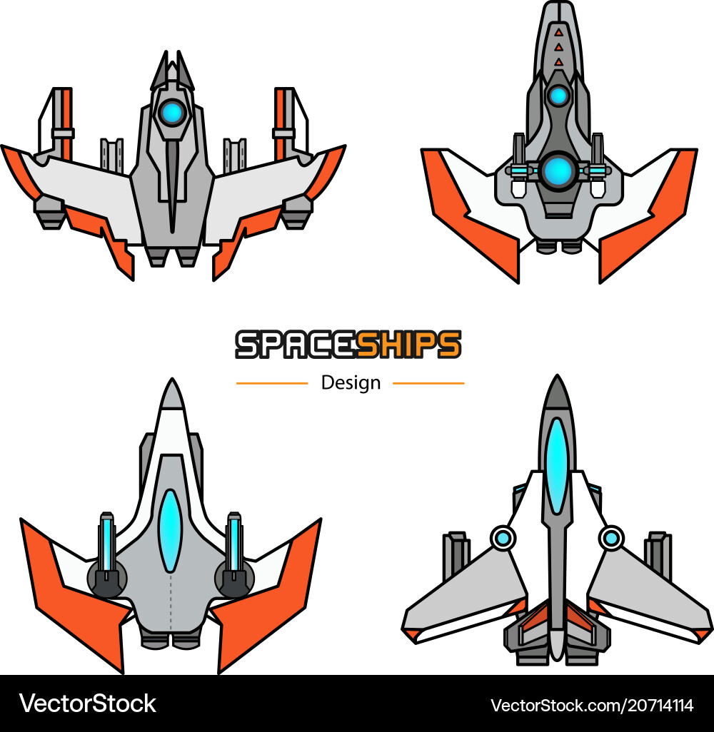 Spaceships vector image