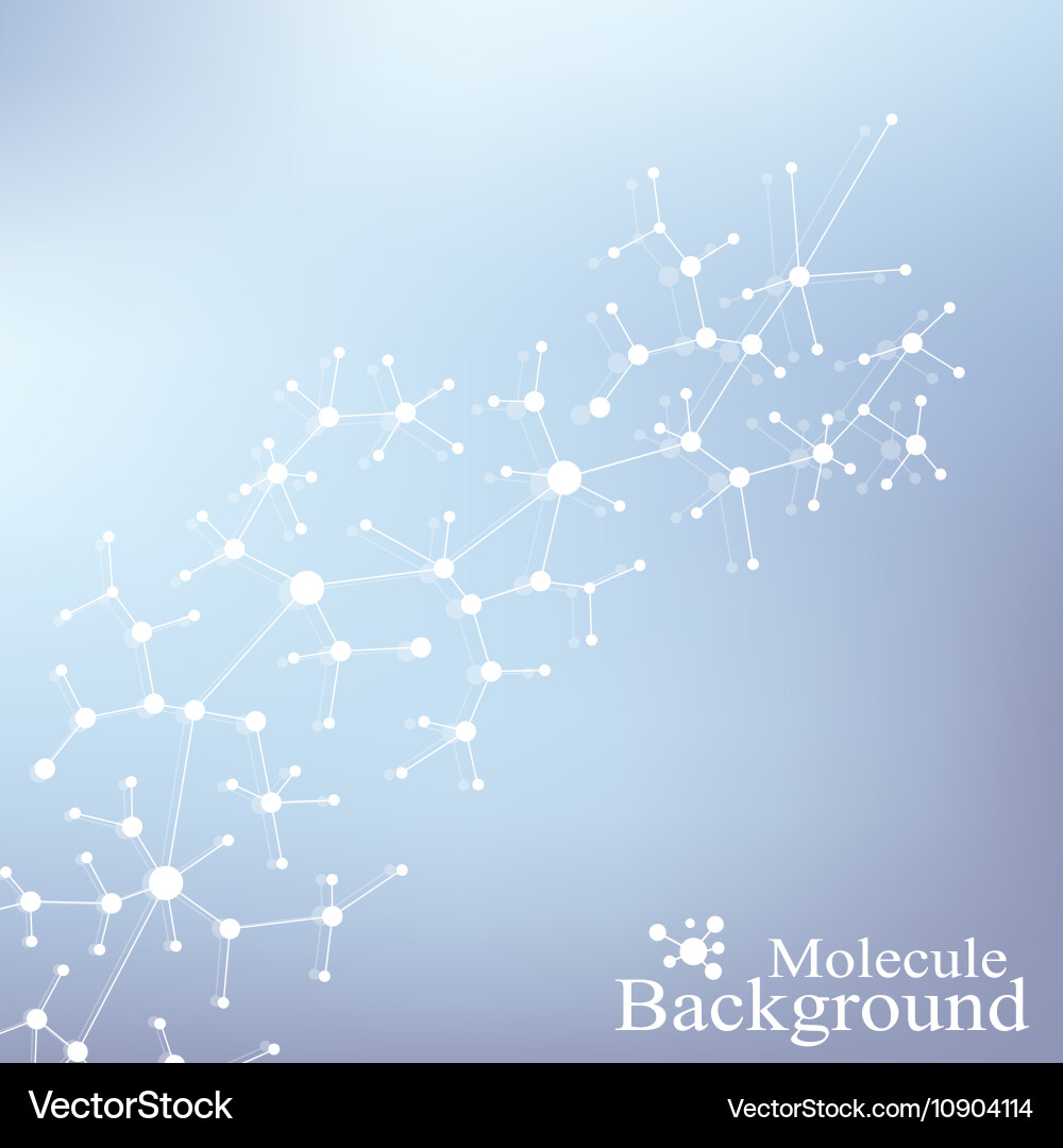 Structure molecule atom dna and communication Vector Image