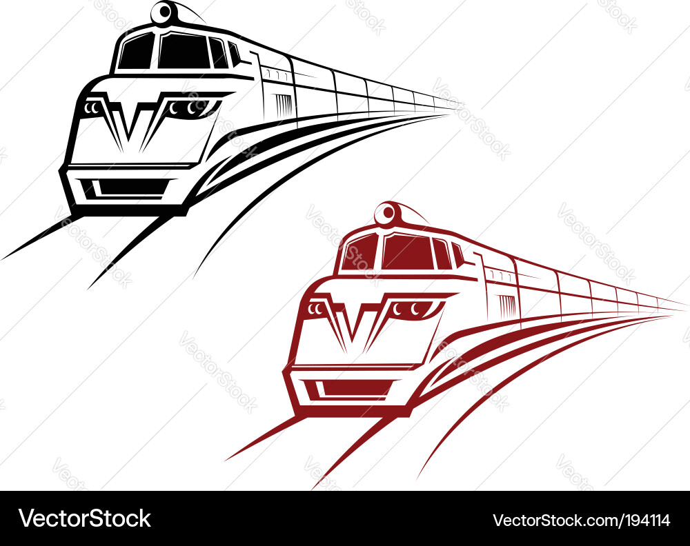 Train and Subway Symbols Vector Image
