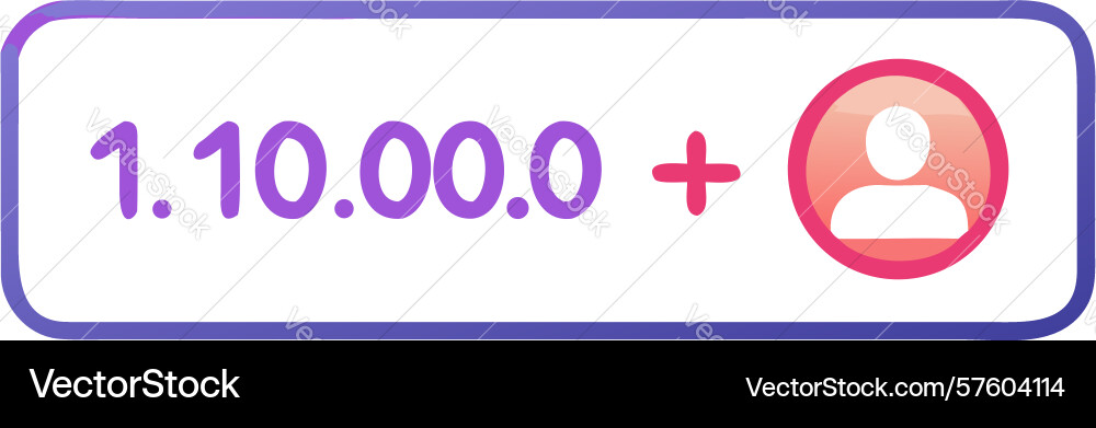 User version update icon - software release alert vector image