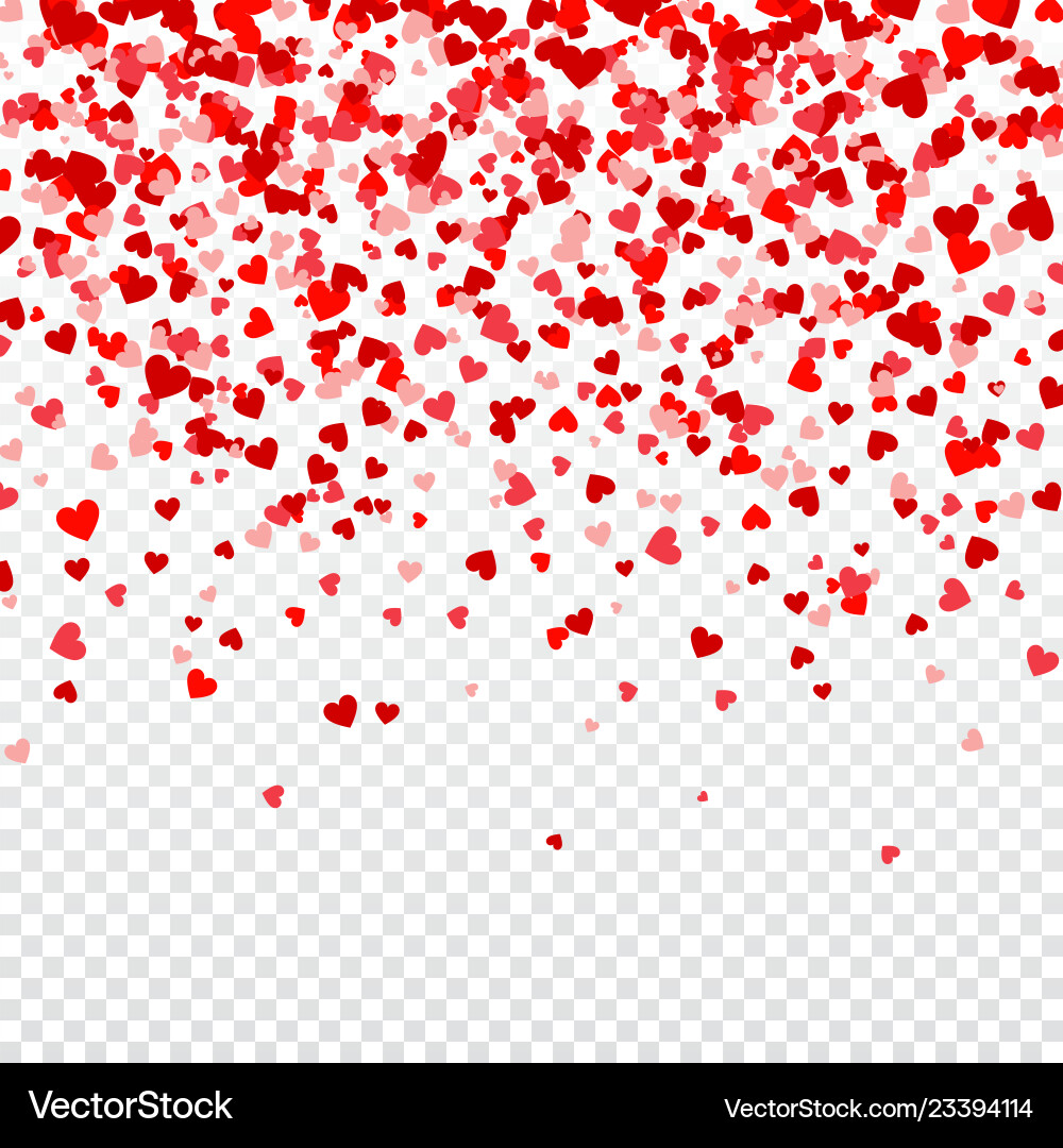 Valentinstag Hintergrund mit fallenden roten Herzen Valentinstag Hintergrund mit fallenden roten Herzen vektorbild