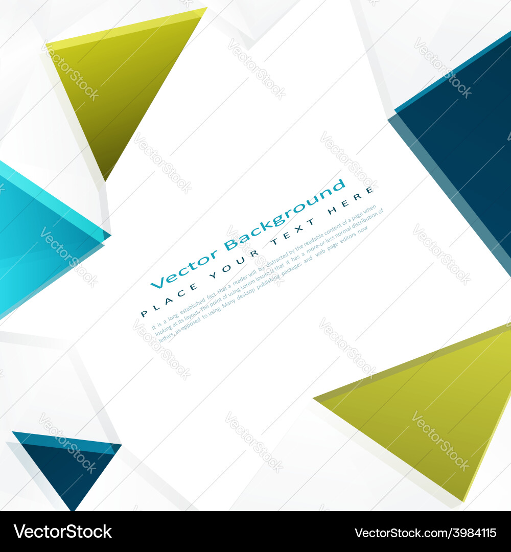 Background with color triangles vector image