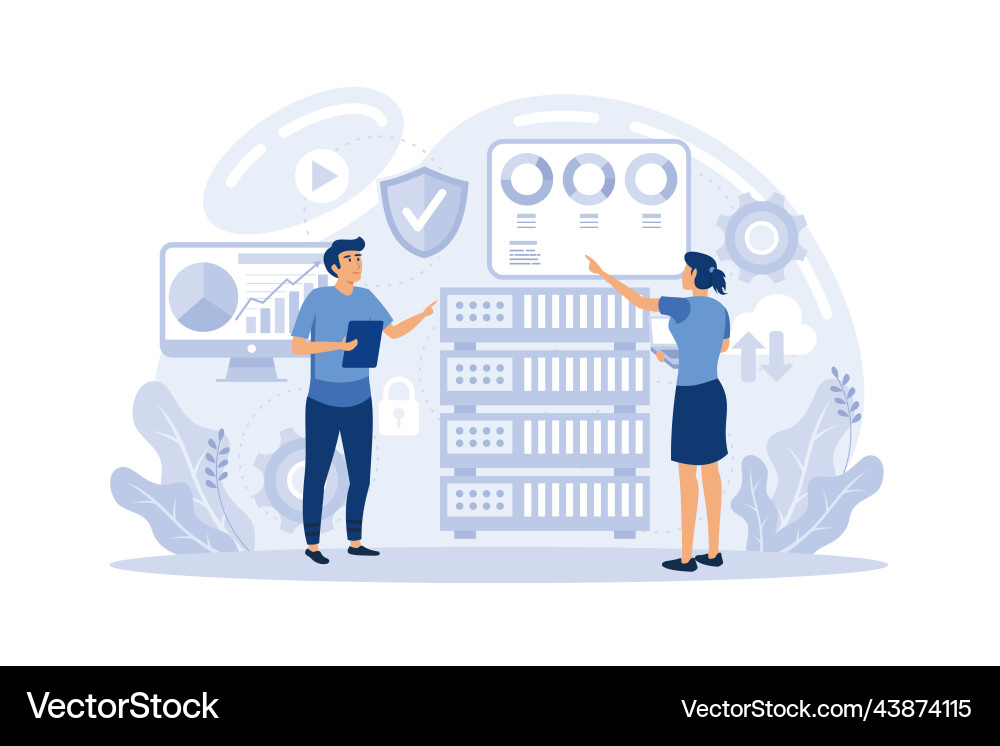 Cloud Computing Data Storage Concept vector image