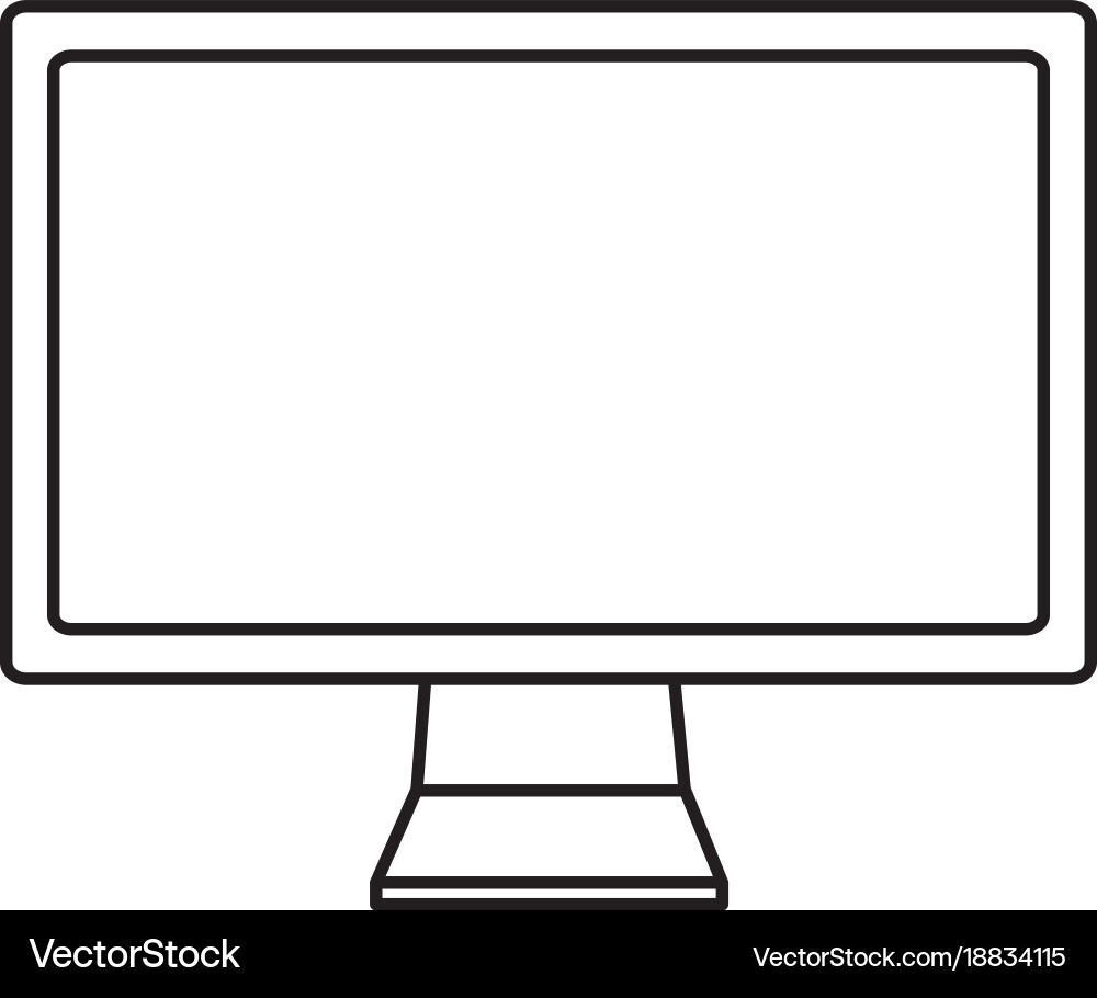 Computer monitor icon image Vector Image