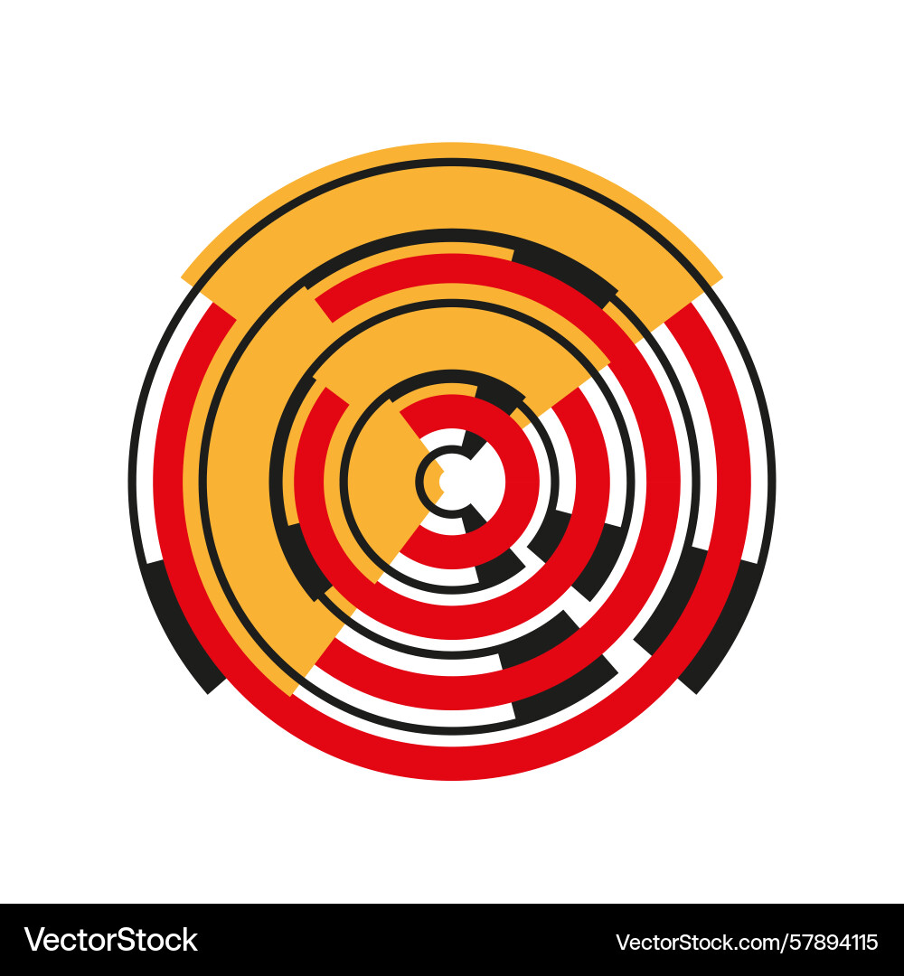 Concentric circle elements dynamic color Concentric circle elements dynamic color vector image