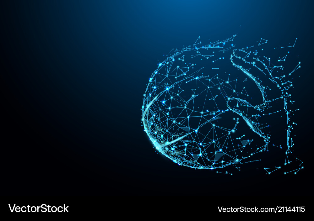 Dynamic Basketball Particle Lines vector image