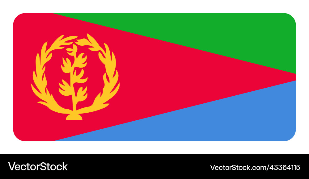Flag of eritrea eritrean national symbol Flag of eritrea eritrean national symbol vector image