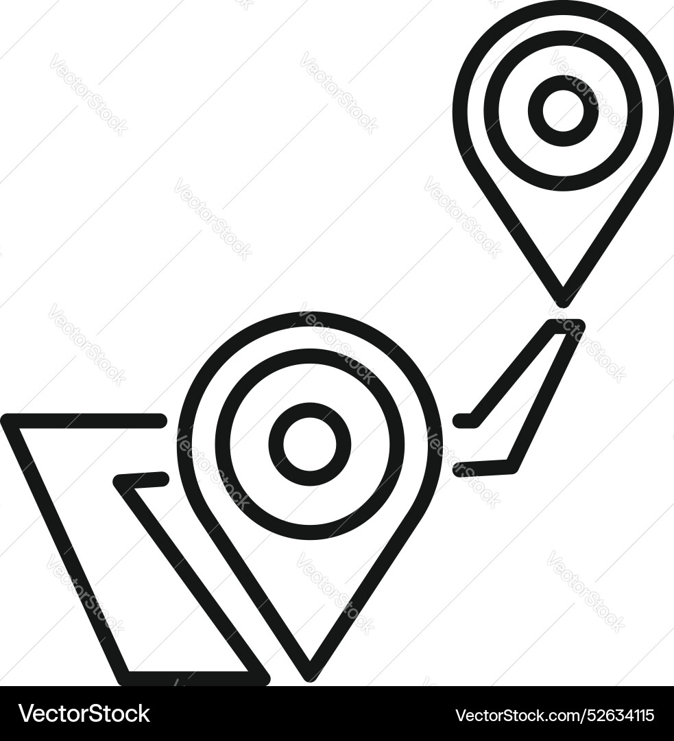 Gps navigation system showing route Gps navigation system showing route vector image