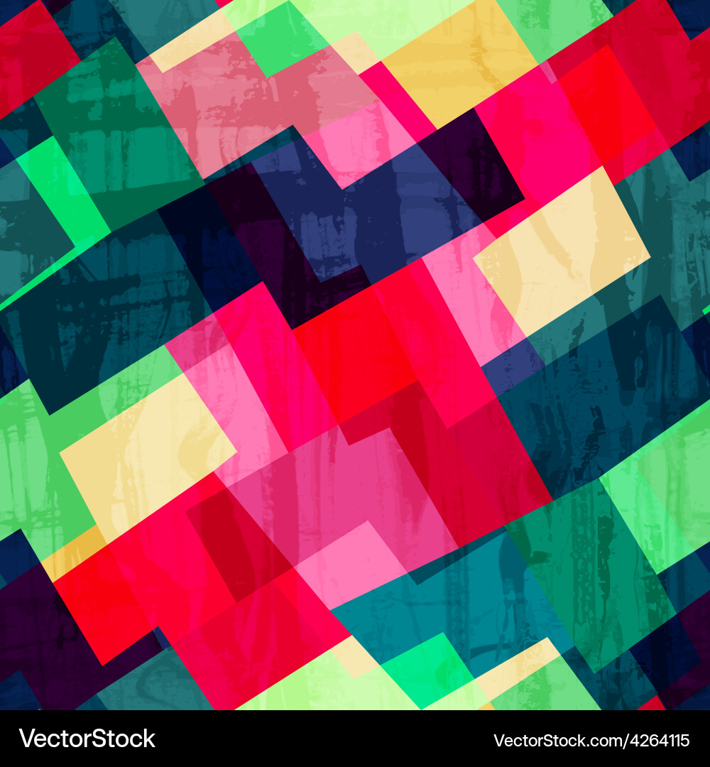 Grunge Mosaic Pattern with Texture vector image