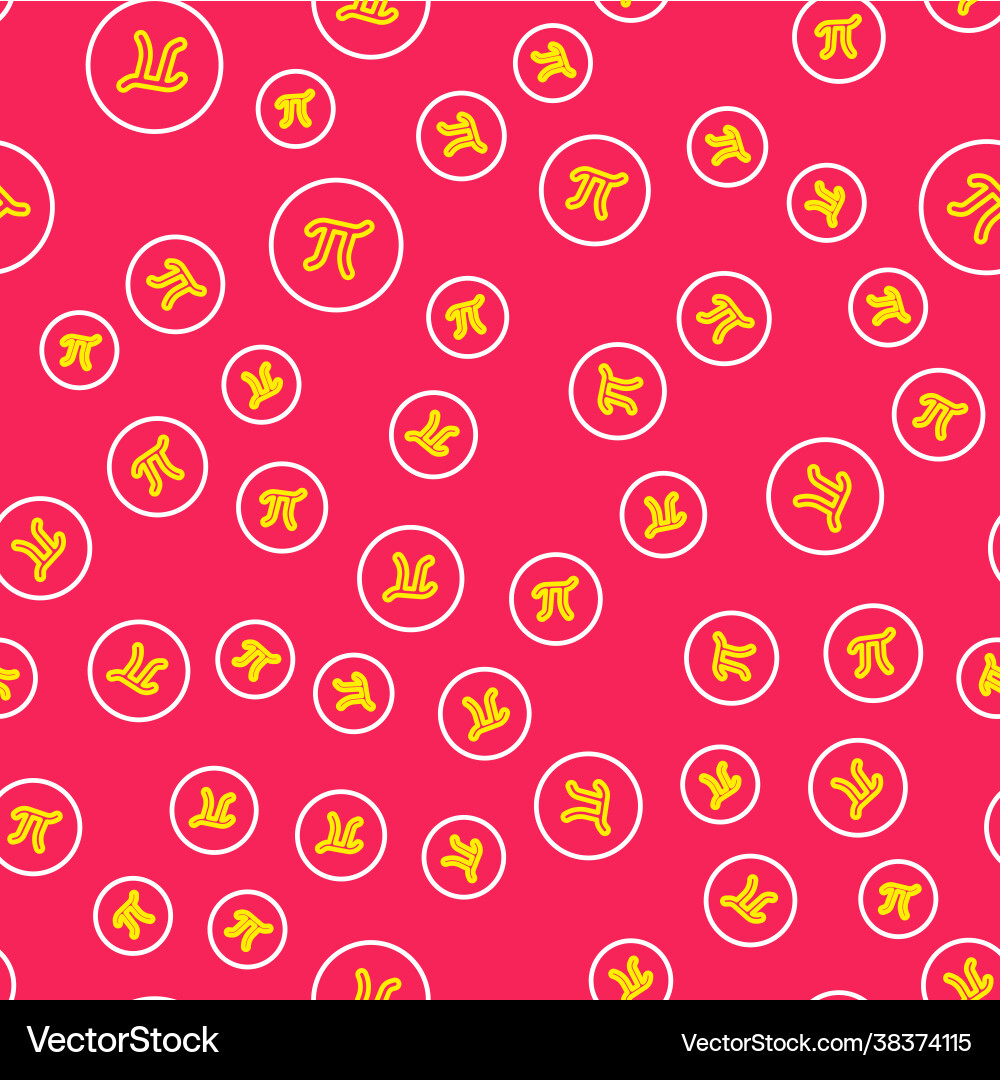 Line pi symbol icon isolated seamless pattern Line pi symbol icon isolated seamless pattern vector image