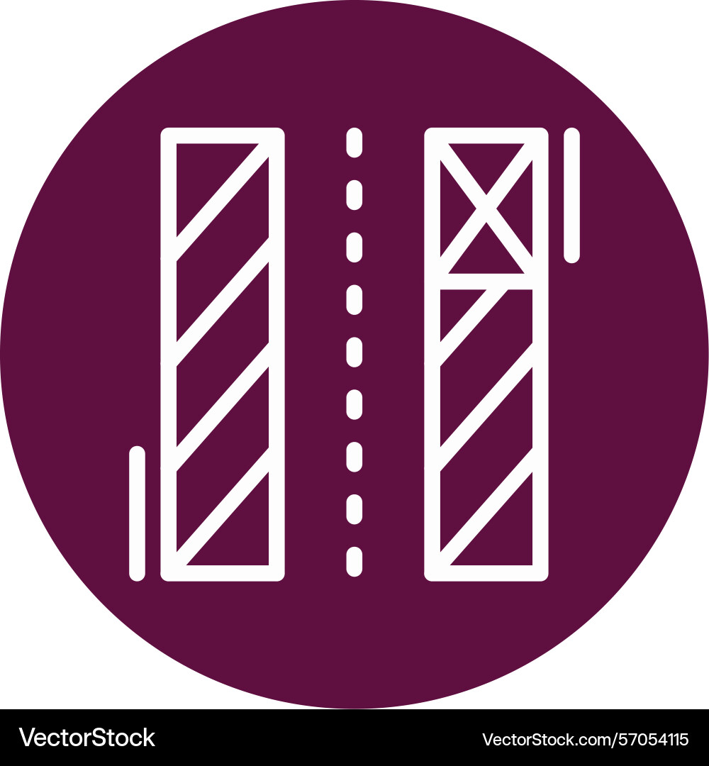 Loading zone line circle style icon design vector image