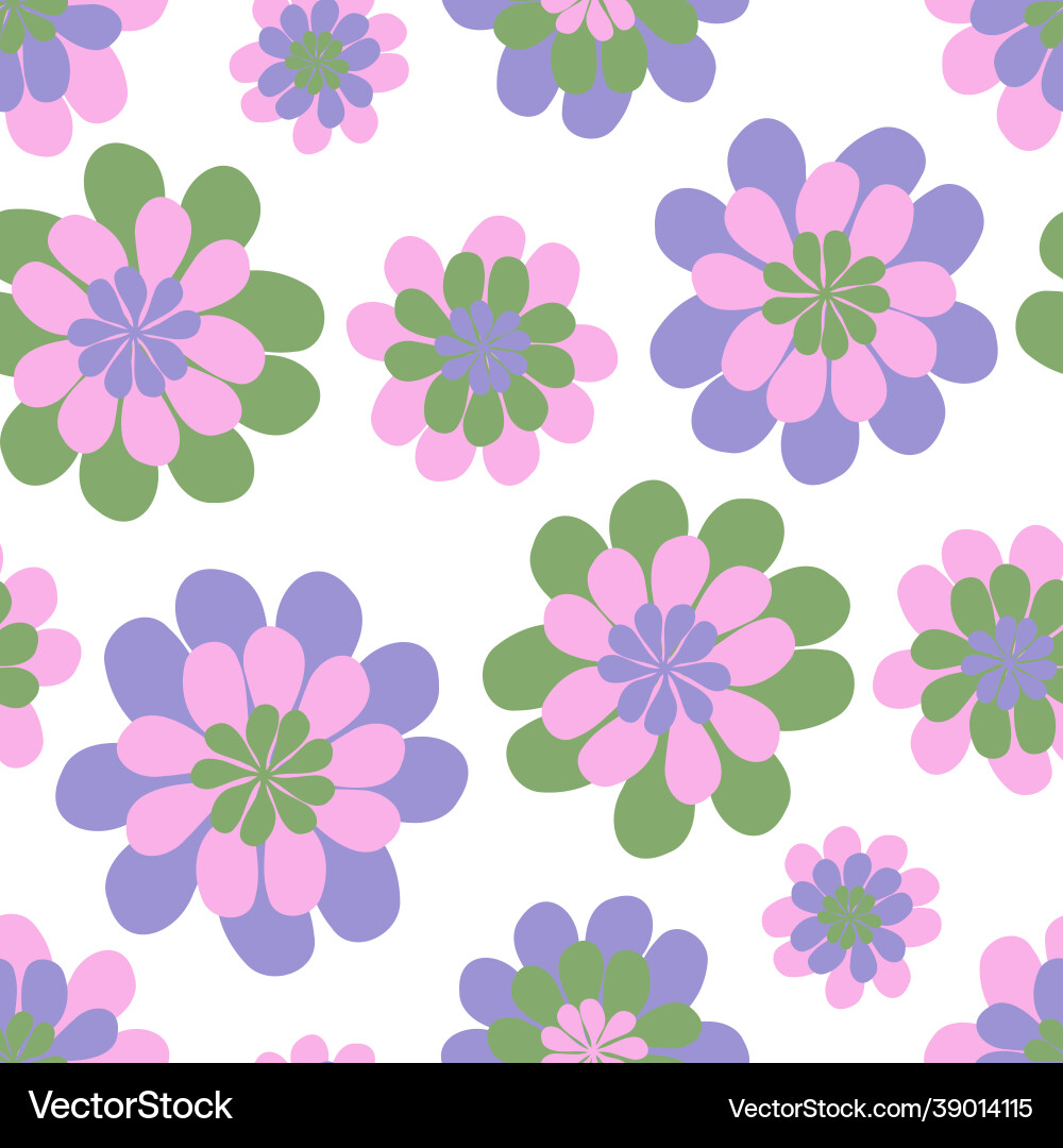 Seamless colorful design pattern botanical vector image