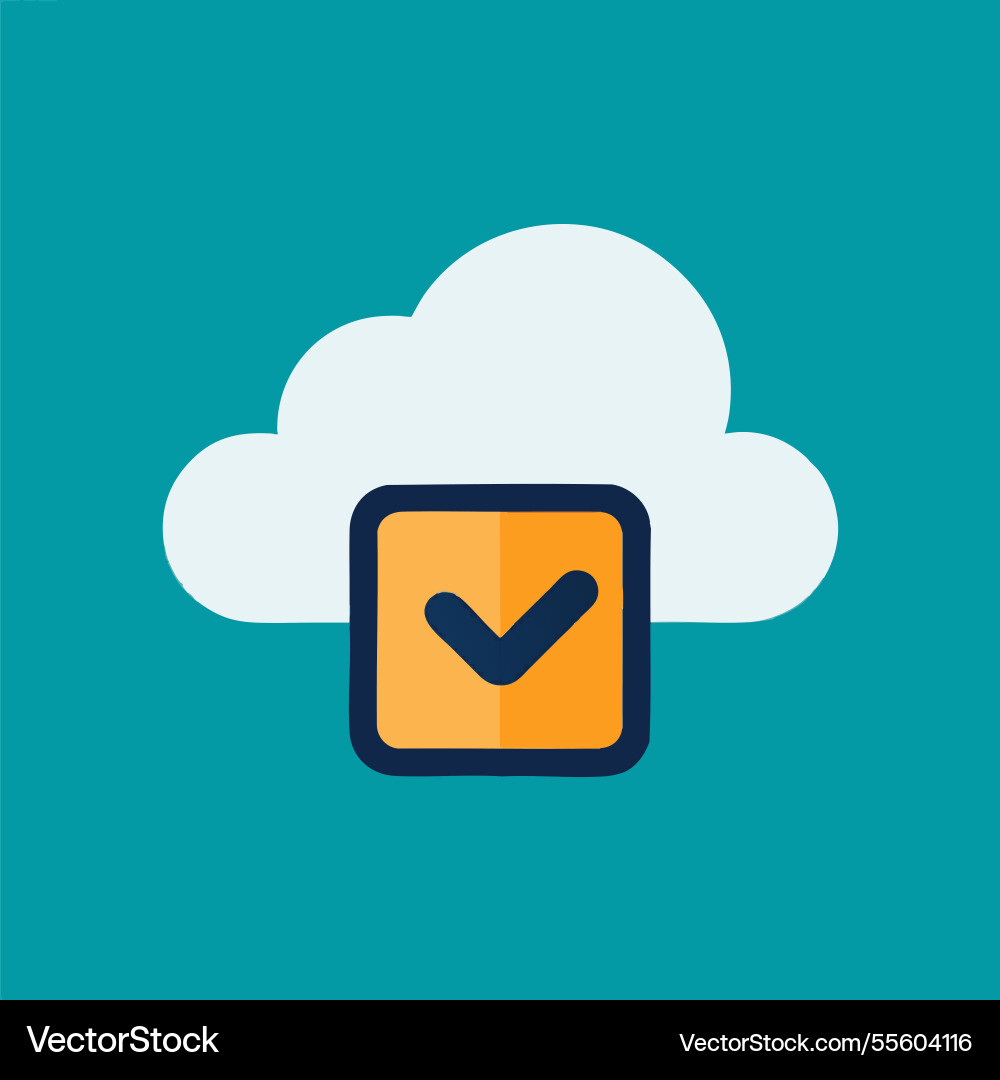 A cloud with checkbox vector image