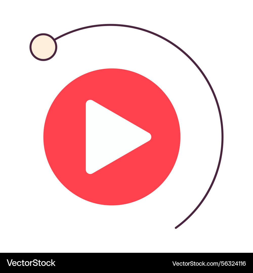 A creatively designed multimedia play button icon A creatively designed multimedia play button icon vector image