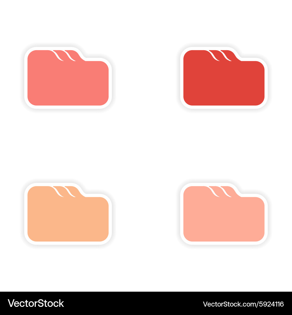 Assembly realistic sticker design on paper file vector image