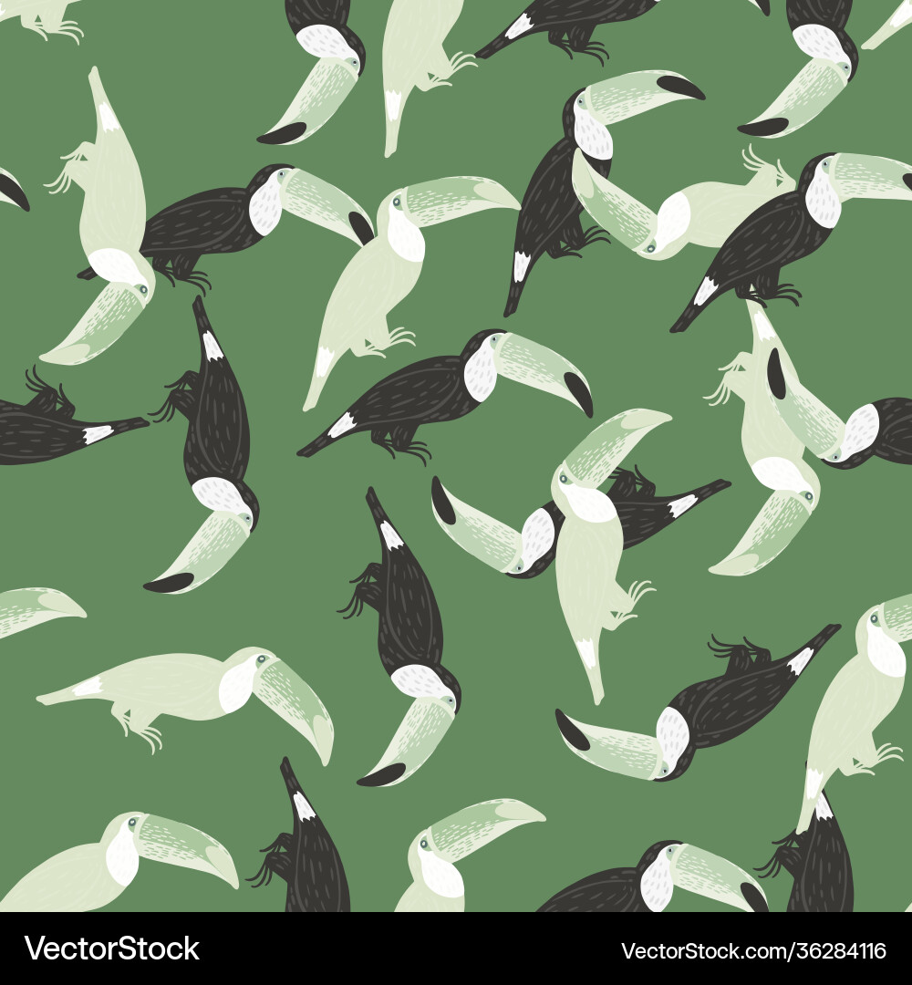 Cartoon exotic seamless pattern with random Cartoon exotic seamless pattern with random vector image