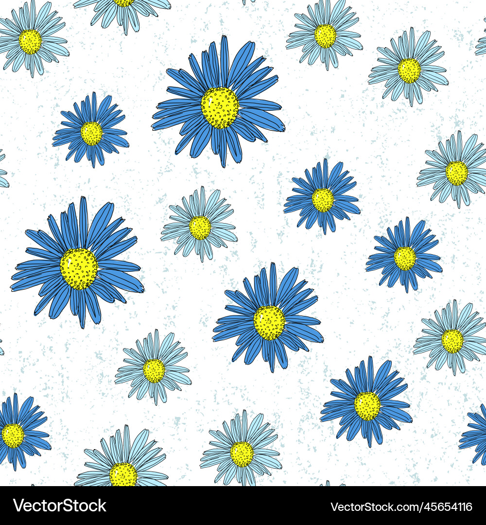 Chamomile seamless pattern vector image