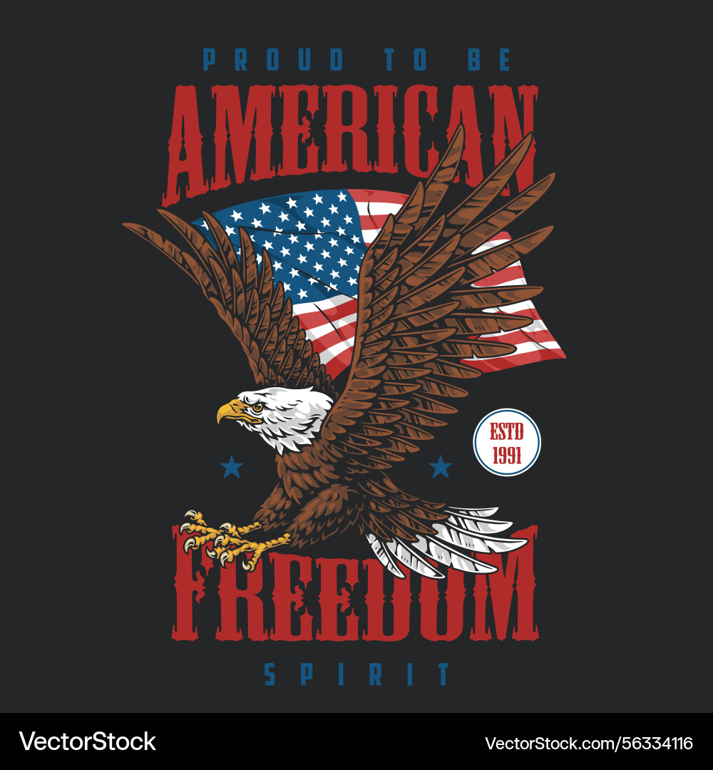 Eagle representing freedom and american pride Eagle representing freedom and american pride Vector Image